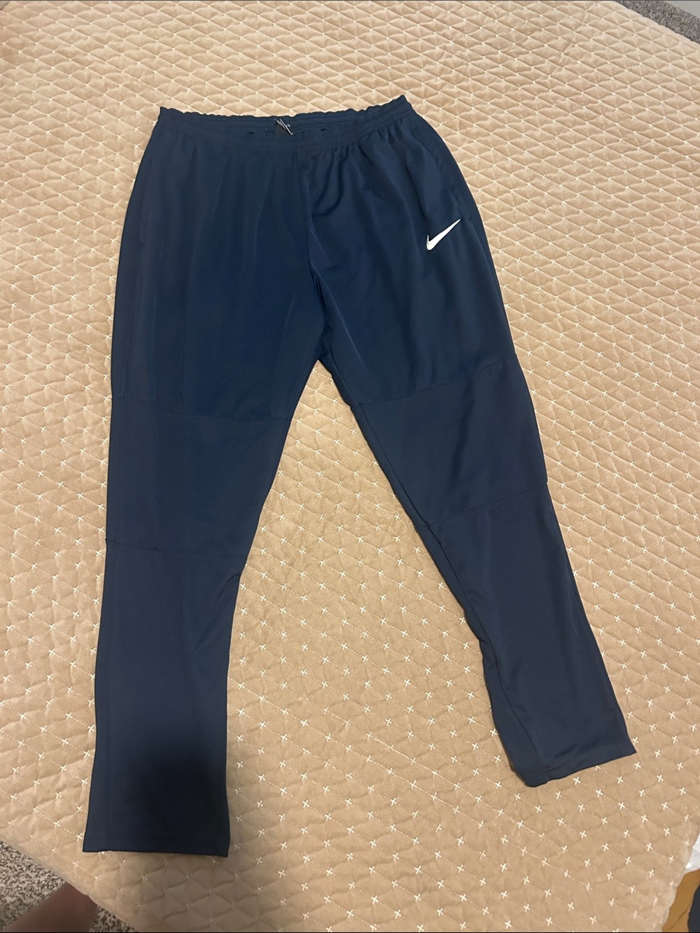Nike Navy Athletic Jogger Pants with White Swoosh